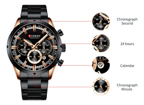 . Reloj De Cuarzo Clásico De Lujo For Hombre Curren 8355