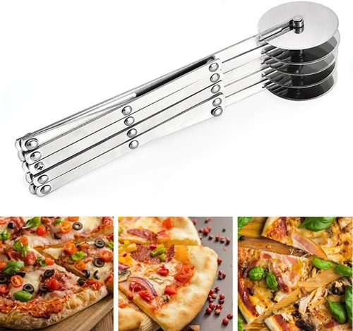 Cortador De Masa De 5 Ruedas Cortador De Pizza Multicircular
