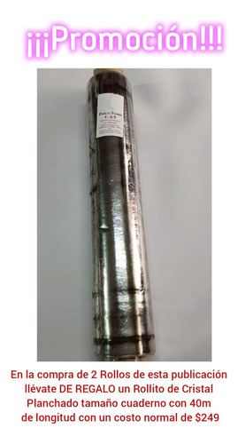 Rollo De Hule Cristal Calibre 2.5, 1.40mx200m