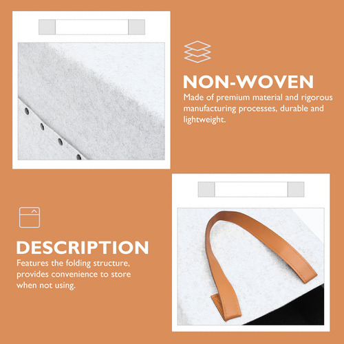 Cesta Plegable De Fieltro Para Ropa, Bolsa De Almacenamiento