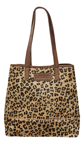 Cartera Tote Leder Hd Bolso De Cuero Vacuno Con Pelo Leopardo