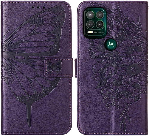 Funda Para Moto G Stylus 5g 2021, Violeta/tapa/tarjetero