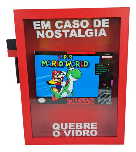 Quadro Decorativo Nostalgia Quebre Vidro Super Mario World