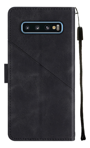 Funda Tipo Cartera Con Tapa En Relieve Para Samsung S10/s10