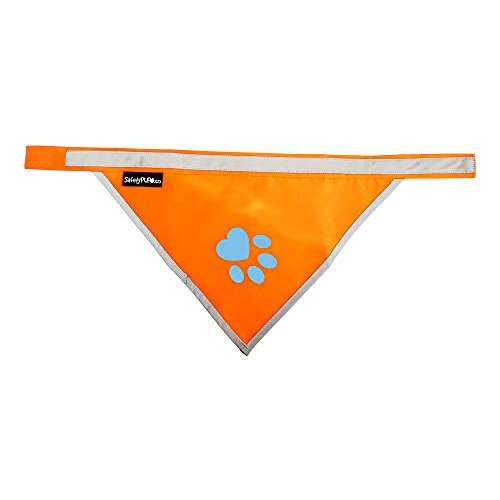 Bandana Reflectante Perro, Diseño De Naranja Y Osos