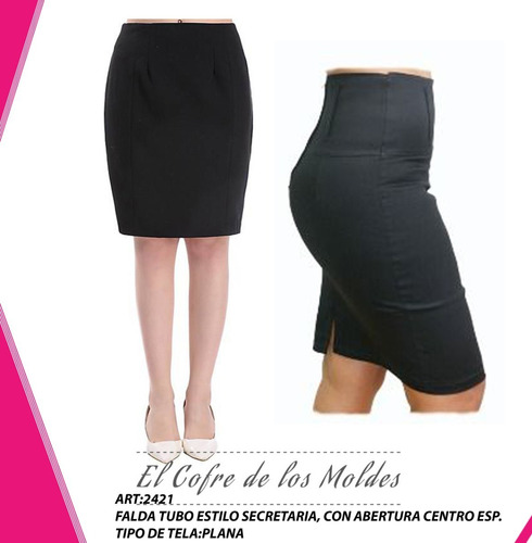 Molde Digital Falda De Vestir/oficina, Pack Talles 3xl A 7xl