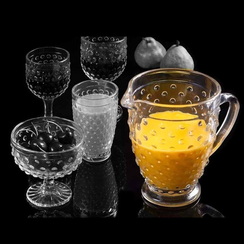 Imagem 4 de 7 de Jarra De Vidro Transparente Bubble 1l Suco Água Lyor Bolinha