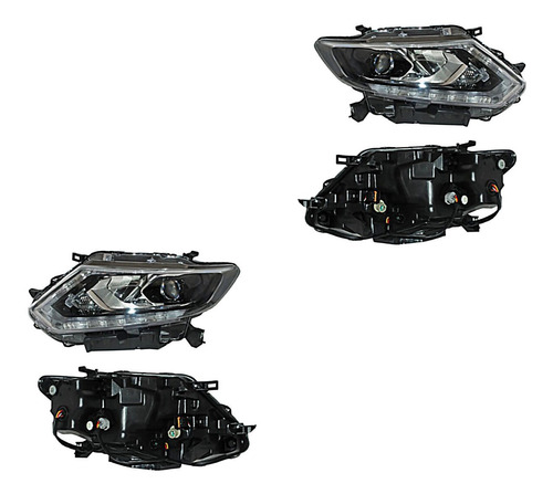 Set Faros C/leds C/lupa C/motor X-trail 15/17