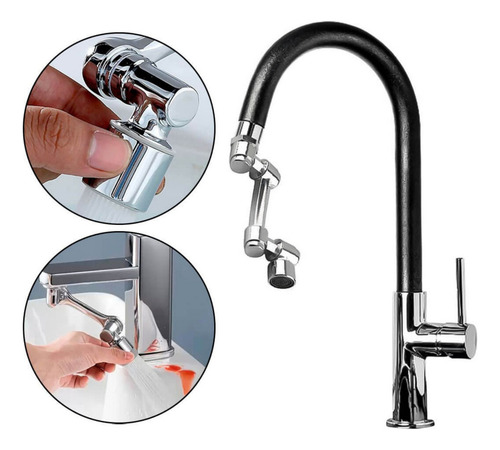 Grifo Extensor 1080° Giratorio Con Flitro De Agua Rotación