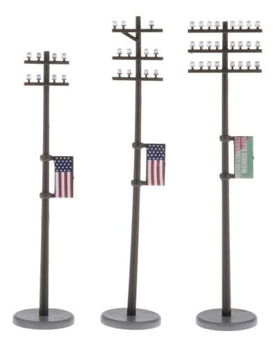 1/42 Línea Eléctrica En Miniatura Polos O Báscula