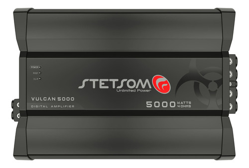 Modulo Amplificador Stetsom Vulcan 5000w Rms 1 Canal 4 Ohms Cor Preto