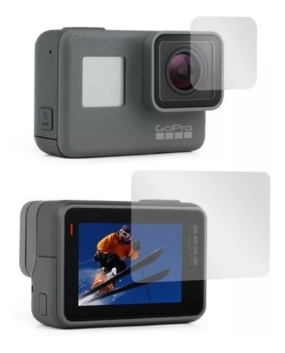 Conjunto Película Vidro Lente Tela Lcd Gopro Hero 6 7 Black