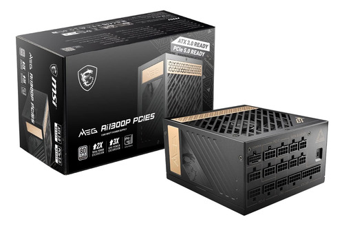 Fuente De Alimentación Para Juegos Meg Ai1300p Pcie 5 Y Atx