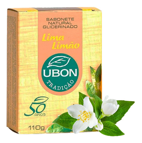 Kit 6 Sabonete Natural Glicerinado De Lima Limão Ubon 110g