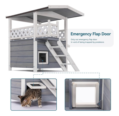 Casas De Techo Duraderas Para Gatos Al Aire Libre Resistente