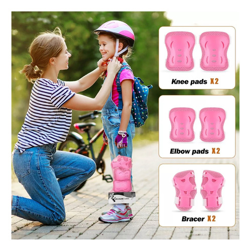 Kit Casco Protección Niños Rodilleras+ Muñequeras+coderas