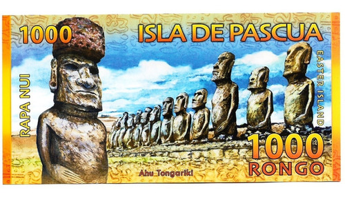 Fk Billete Isla De Pascua 1000 Rongo 2011 Polimero - Moais 