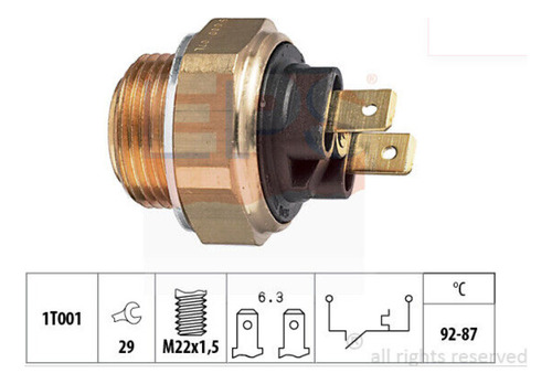 Sensor Temperatura Fiat Vw Audi Daewoo Renault 92-87g