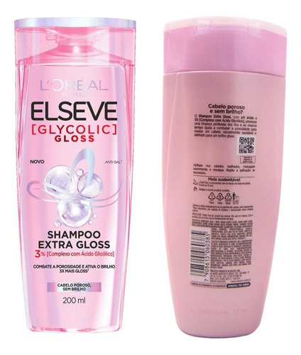 Shampoo Extra Gloss Elseve Glycolic Gloss 200ml