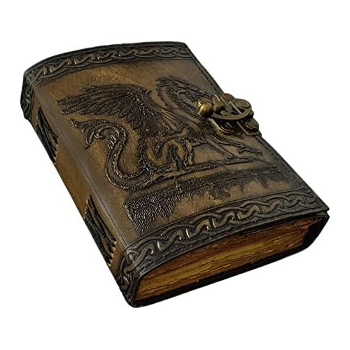 Diario De Cuero De Dragón | Libro Antiguo | Regalo Sor...