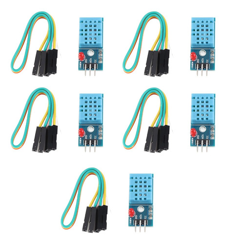 5pcs Dht11 Módulo De Sensor De Temperatura Y Humedad Digital