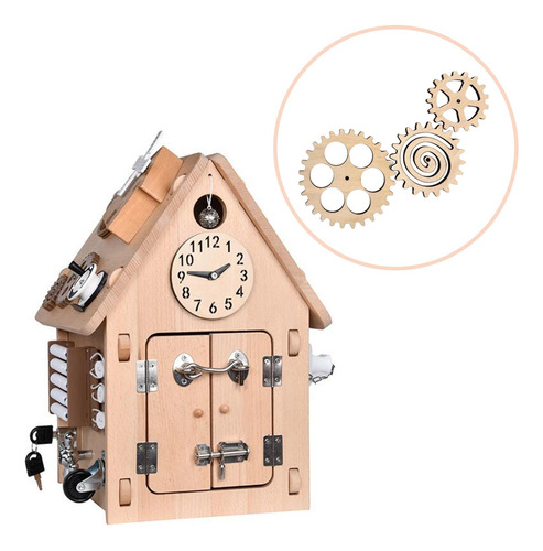 2 Tablero Ocupado Montessori, Accesorios De Engranaje