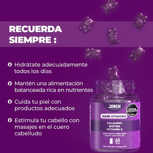 The Gummy Box Gomitas Vinagre De Manzana + Batido Verde + Colageno