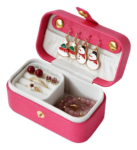 Alajero Organizador De Joyas, Joyero Mini De Viaje Cajas Rosa Chicle