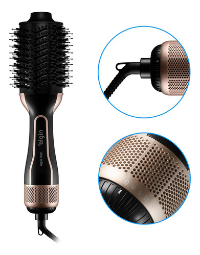 Escova Secadora Cabelo Agile Hair Elgin 4 Em 1 Bivolt 1200w