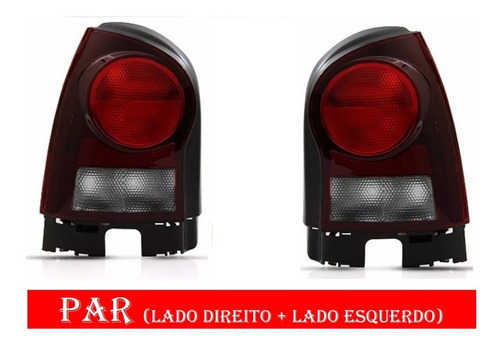 Par Lanternas Traseiras Gol G4 2011 2012 2013 2014 Fume