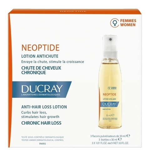 Ducray Neoptide Mujer Loción Anticaída Cabello 3x30ml