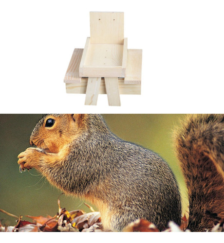 Comedero Para Ardillas, Mesa Colgante Para Pájaros, Madera