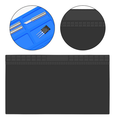 Silicone Soldering Pad Non Slip Electronics Repair Mat Black