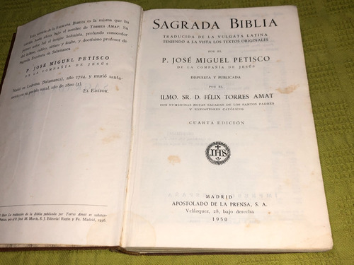 Sagrada Biblia - P. José Miguel Petisco