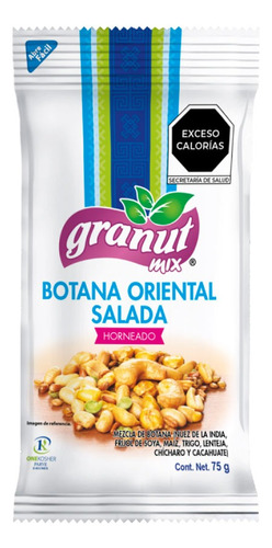 Botana Oriental Salada 75g Granut Mix (12 Piezas)
