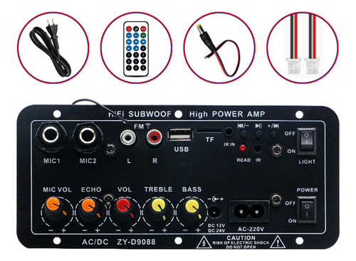 Placa Amplificadora 220v 12v 24v Módulo De Audio Para