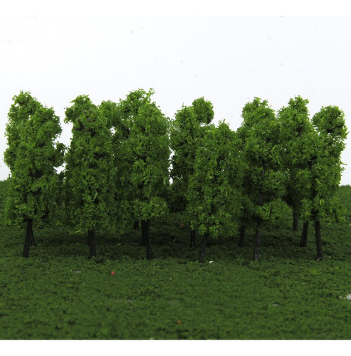 Paisaje Del Ferrocarril Verde Oscuro Verde Claro