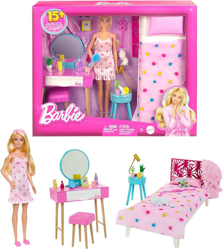 Barbie Muñeca Playset Cuarto De Los Sueños Con Accesorios