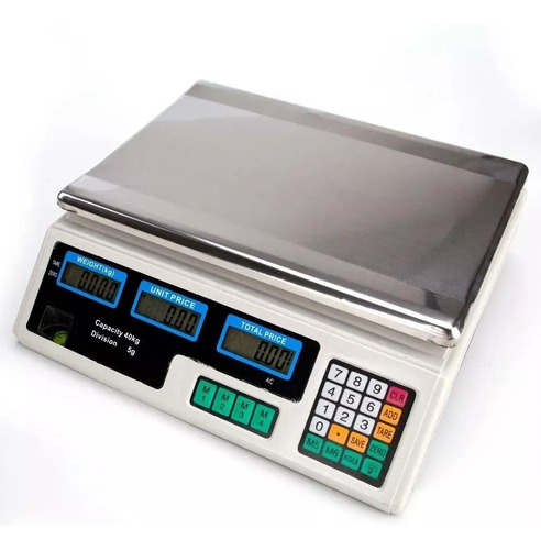 Balanza Peso Digital Con Bandeja, 40 Kilos