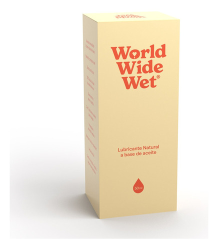 Lubricante Íntimo Base Aceite World Wide Wet 100% Natural
