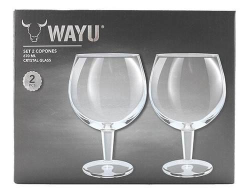 Set 2 Copones Cerveceros 670ml Wayu Color Transparente