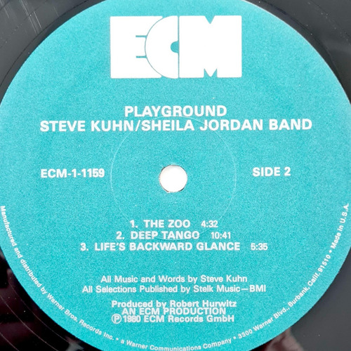 Steve Kuhn Sheila Jordan Band Playground 1980 Usa Ecm Vinilo (Usado)