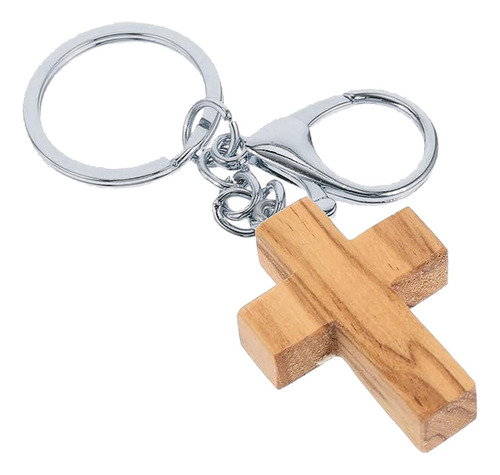 Llavero Con Forma De Cruz De Madera Para Colgar Regalos Reli