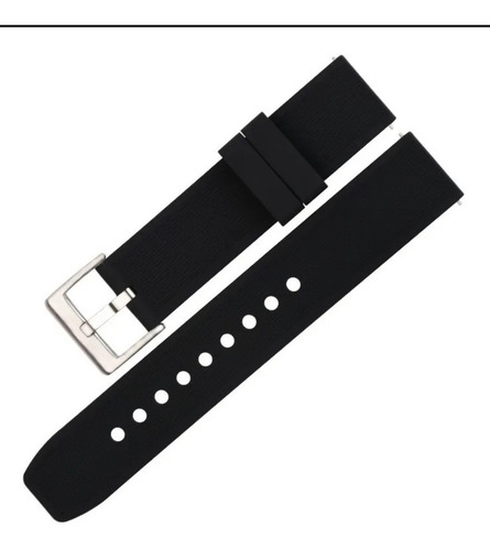 Imagen 2 de 4 de Malla Silicona Correa Smartwatch 20mm - Color Negro