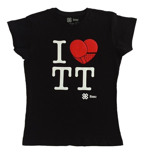 Playera Tenis De Mesa Dama Baxu - I Love Table Tennis