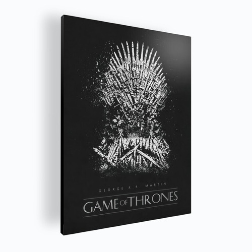 Cuadro Moderno Monocromático Game Of Thrones 42x60 Mdf