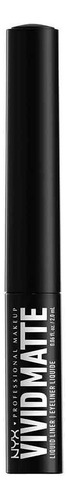 Nyx Delineador De Ojos Liquido Vivid Mate Black 2.0 Ml