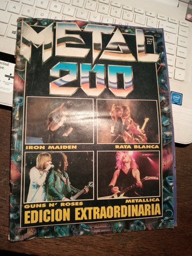 Revista Metal N.200 Agosto 1992 Maiden,rata Blanca,metallica