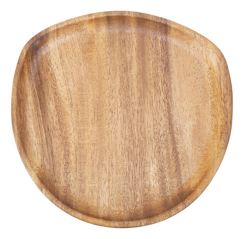 Plato Llano De Madera De Nogal De 20 Cm X 20 Cm, Único, Esti