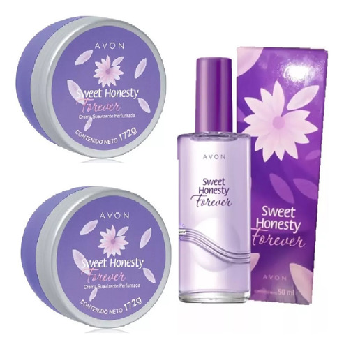 Set 3 Pzs Eau De Toilette Forever Sweet Honesty Avon Dama